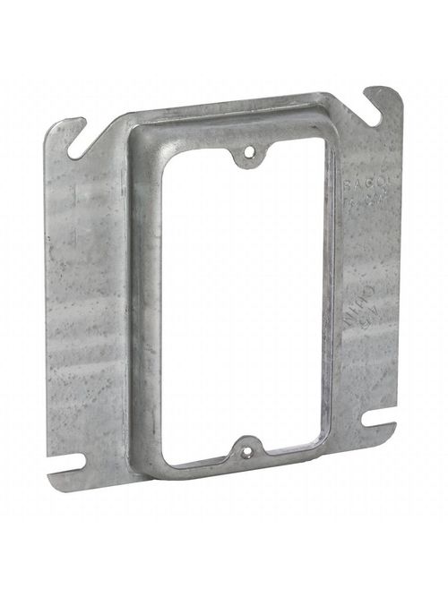 Raco 768 5/8 Inch Raised 4.3 In³ Steel 1-Device Square Outlet Box Mud ...