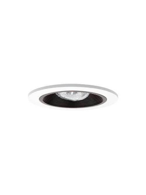 Product image for Elite Lighting B496W-WH 4 Inch White Stepped Baffle with Adjustable Socket Bracket and White Trim Ring