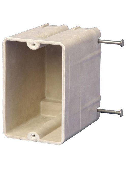 Allied Moulded 9327-N 3-1/4 x 2-3/8 x 3-1/4" 20.5" 1-Gang Switch/Receptacle Outlet Box Allied Moulded 9327-N 3-1/4 x 2-3/8 x 3-1/4" 20.5" 1-Gang Switch/Receptacle Outlet Box