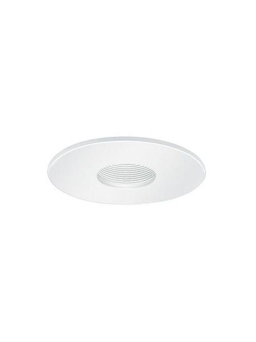 Product image for Elite Lighting B1414P-WH 4 Inch White Low Voltage Pinhole Trim with Black Baffle