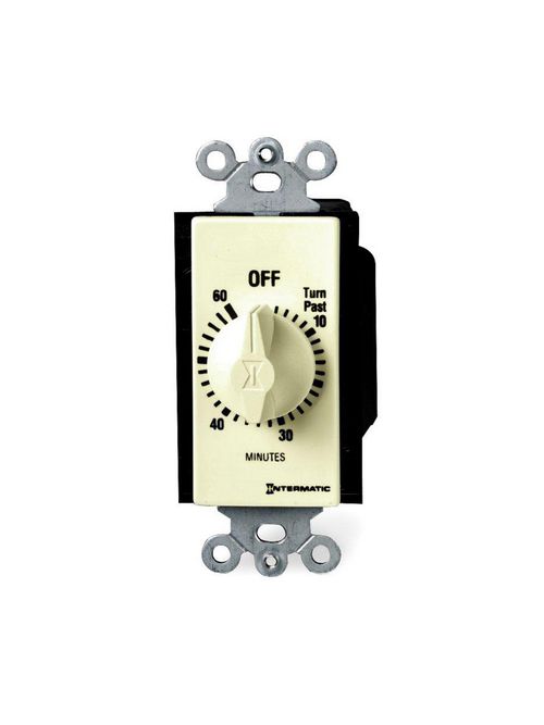 Product image for Intermatic FD60M 60 Minute 125 VAC 50/60 Hz 20 Amp Decorator Auto-Off Timer