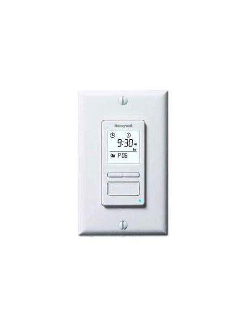 Product image for Honeywell PLS750C1000 120 Volt 1800 W 1-Pole 3-Way SPST White Programmable Wall Switch