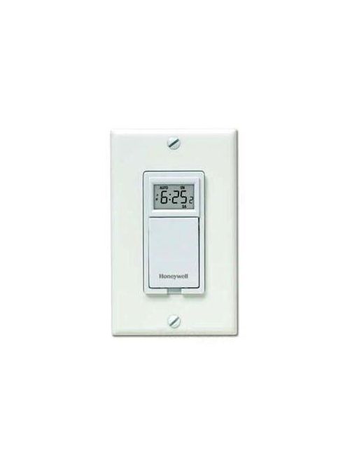 Product image for Honeywell PLS730B1003 120 Volt 500 W 1-Pole SPST White Programmable Wall Switch