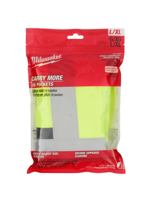MILWAUKEE 48-73-5022 HI VISIBILITYVEST - YELLOW - L/XL MILWAUKEE 48-73-5022 HI VISIBILITYVEST - YELLOW - L/XL