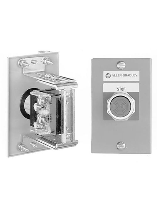 Product image for Station 2 push button flush green extended red START STOP flush mount gray