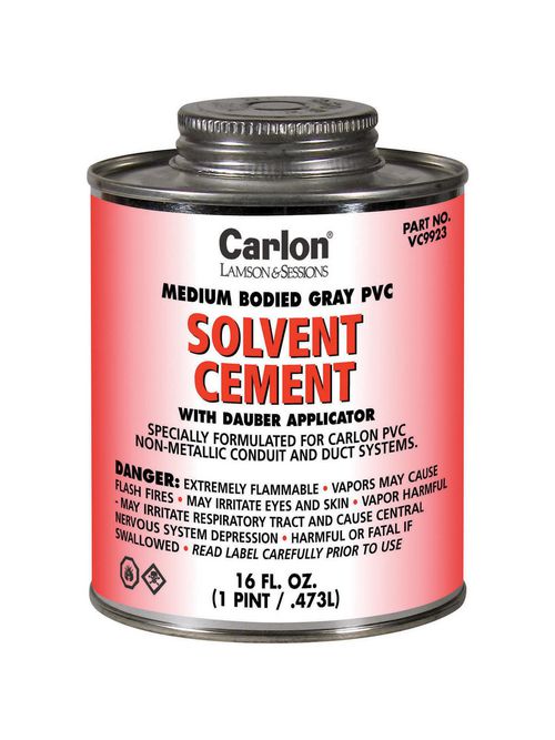 Carlon VC9923 PVC Medium-Bodied Gray Cement, 1-Pint Carlon VC9923 PVC Medium-Bodied Gray Cement, 1-Pint