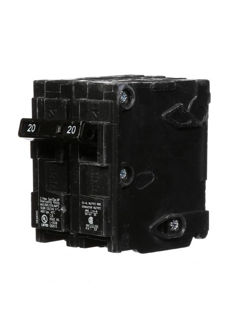 Siemens Industry Q220 2-Pole 120/240 VAC 20 Amp 10 kA Plug-In Common Trip Circuit Breaker Siemens Industry Q220 2-Pole 120/240 VAC 20 Amp 10 kA Plug-In Common Trip Circuit Breaker