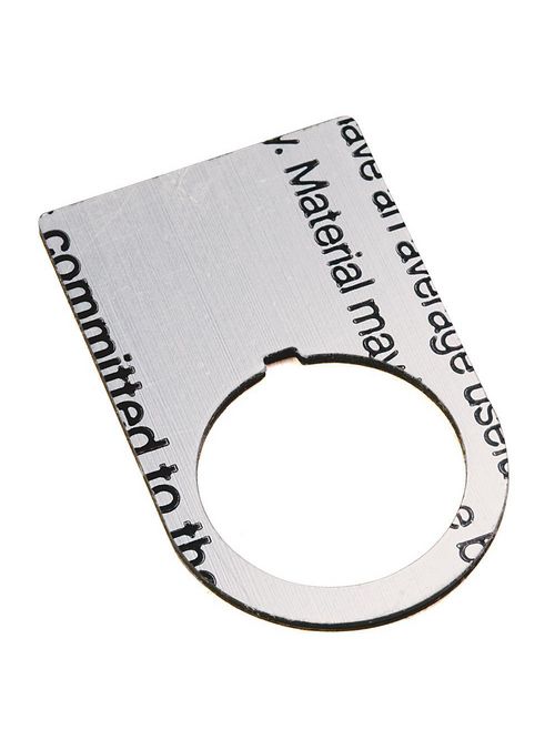 Allen-Bradley 800F-35AE100S Aluminum with Black Custom Text/Symbol 1-Piece Legend Plate Allen-Bradley 800F-35AE100S Aluminum with Black Custom Text/Symbol 1-Piece Legend Plate