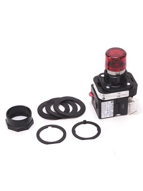 Allen-Bradley 800H-QRTH2R 30 mm Pilot Light with Test Allen-Bradley 800H-QRTH2R 30 mm Pilot Light with Test