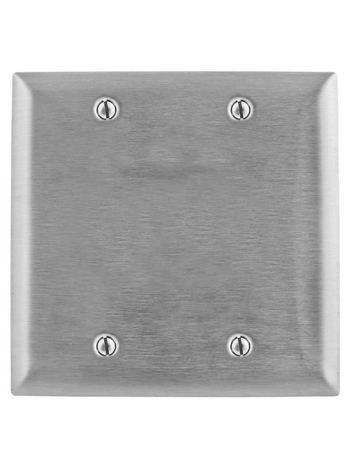 Hubbell Wiring Devices SS23 2-Gang Blank Stainless Steel Wallplate Hubbell Wiring Devices SS23 2-Gang Blank Stainless Steel Wallplate