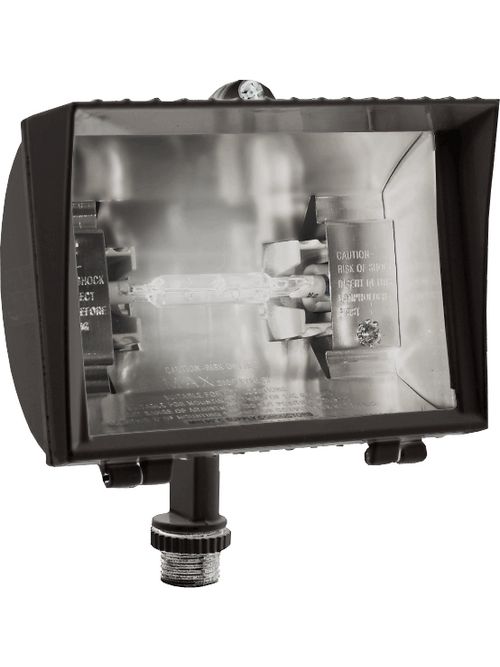 Product image for RAB QF200F 200 W 120 Volt 5-1/2 x 6 Inch Bronze Die-Cast Aluminum Quartz Floodlight Fixture