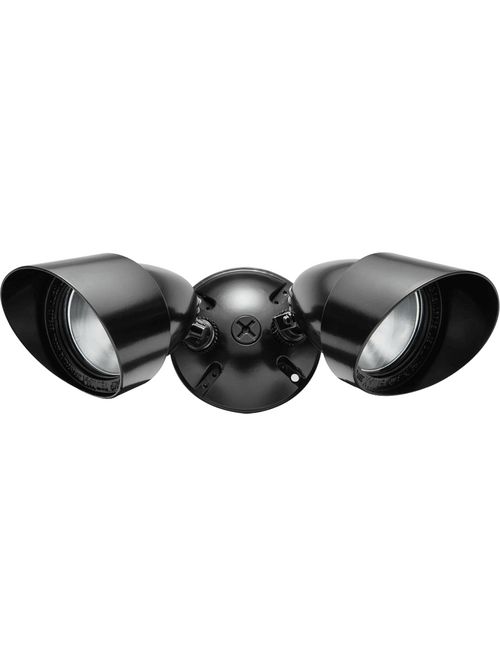 Product image for RAB QB2B 2 x 75 W 120 Volt Black Quartz Bullet Floodlight Fixture