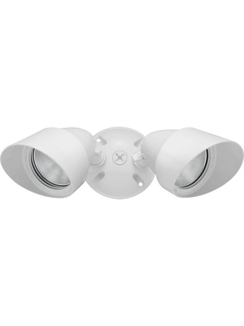 Product image for RAB QB2W 2 x 75 W 120 Volt 16 Inch White Die-Cast Aluminum Quartz Floodlight Fixture