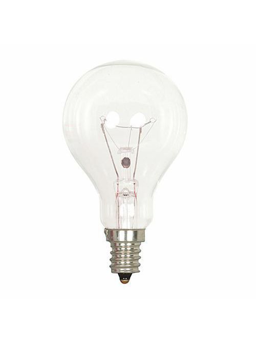SATCO S2740 40 W 120 Volt 420 Lumen Clear E12 Candelabra Base A15 Incandescent Lamp SATCO S2740 40 W 120 Volt 420 Lumen Clear E12 Candelabra Base A15 Incandescent Lamp