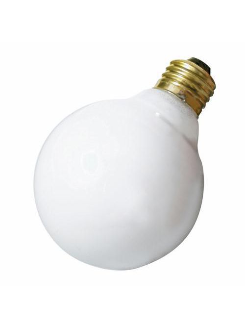 SATCO A3641 40 W 130 Volt 320 Lumen Gloss White E26 Medium Base G25 Decorative Incandescent Lamp SATCO A3641 40 W 130 Volt 320 Lumen Gloss White E26 Medium Base G25 Decorative Incandescent Lamp