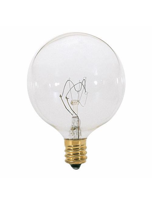 SATCO A3923 40 W 130 Volt 360 Lumen Clear E12 Candelabra Base G16 1/2 Decorative Incandescent Lamp SATCO A3923 40 W 130 Volt 360 Lumen Clear E12 Candelabra Base G16 1/2 Decorative Incandescent Lamp