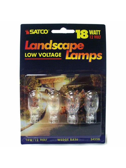 SATCO S4554 18 W 12 Volt W2.1x9.5d Mini Wedge Base T8 Landscape Miniature Lamp SATCO S4554 18 W 12 Volt W2.1x9.5d Mini Wedge Base T8 Landscape Miniature Lamp