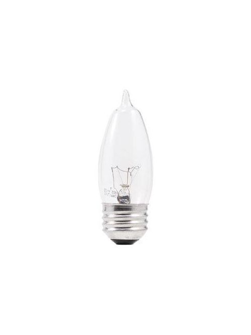 Product image for Sylvania 13319 120 Volt 40 W 100 CRI 320 lm Clear E12 Candelabra Base B10 Bent Tip Incandescent Lamp