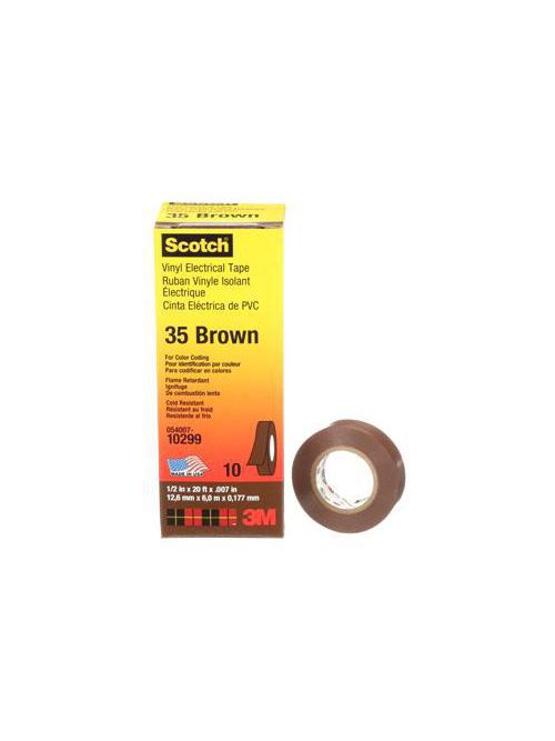 3M 35-Brown-1/2x20FT Vinyl Color Coding Tape 3M 35-Brown-1/2x20FT Vinyl Color Coding Tape