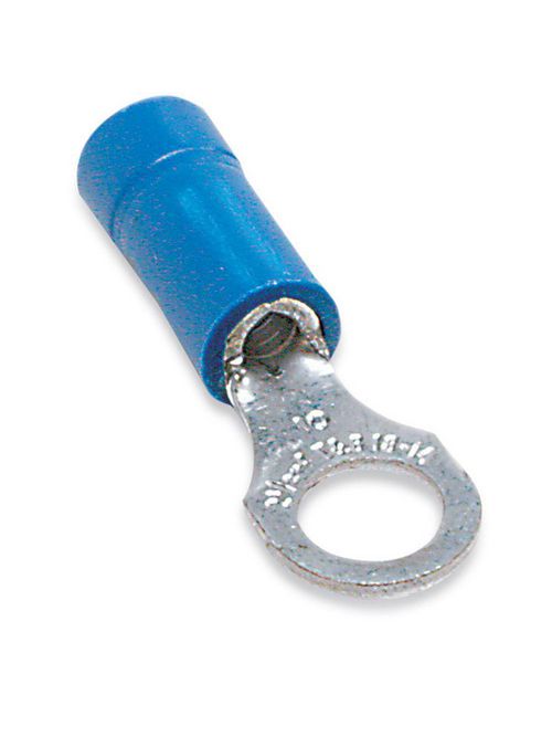 Catamount TV14-14R-XV 16 to 14 AWG 1/4 Inch Stud Blue Electrotinned Copper Vinyl Insulated Ring Terminal Catamount TV14-14R-XV 16 to 14 AWG 1/4 Inch Stud Blue Electrotinned Copper Vinyl Insulated Ring Terminal