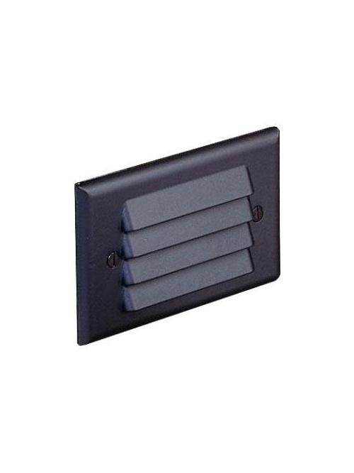 Product image for Hadco RLL1-A 4-5/8 x 2-13/16 Inch 12 Volt S8 Black Recessed Louver Step Light