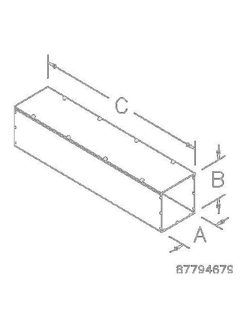 Hoffman F1212T172GV 12 x 12 x 72 Inch Type 1 Galvanized Straight Section Wireway Hoffman F1212T172GV 12 x 12 x 72 Inch Type 1 Galvanized Straight Section Wireway