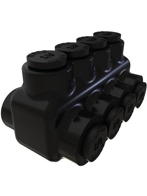 ILSCO PBTD-4-1/0 UL CSA Listed 1/0-14 AWG 4-Port Dual Rated Aluminum Insulated Mechanical Connector ILSCO PBTD-4-1/0 UL CSA Listed 1/0-14 AWG 4-Port Dual Rated Aluminum Insulated Mechanical Connector