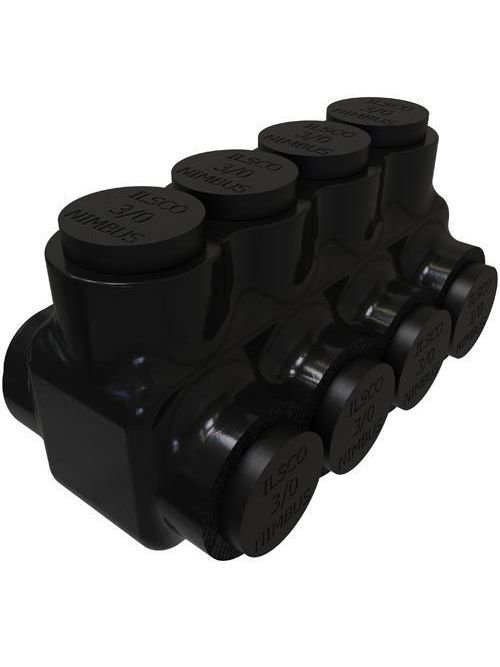 ILSCO PBTD-4-3/0 UL/CSA Listed 3/0-6 AWG 4-Port Dual Rated Aluminum Insulated Mechanical Connector ILSCO PBTD-4-3/0 UL/CSA Listed 3/0-6 AWG 4-Port Dual Rated Aluminum Insulated Mechanical Connector