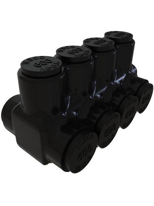 ILSCO PBTD-4-500 UL/CSA Listed 600 MCM 4 AWG 4-Port Dual Rated Aluminum Insulated Mechanical Connector ILSCO PBTD-4-500 UL/CSA Listed 600 MCM 4 AWG 4-Port Dual Rated Aluminum Insulated Mechanical Connector