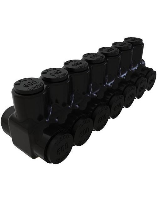 ILSCO PBTD-7-500 UL/CSA Listed 600 MCM 4 AWG 7-Port Dual Rated Aluminum Insulated Mechanical Connector ILSCO PBTD-7-500 UL/CSA Listed 600 MCM 4 AWG 7-Port Dual Rated Aluminum Insulated Mechanical Connector