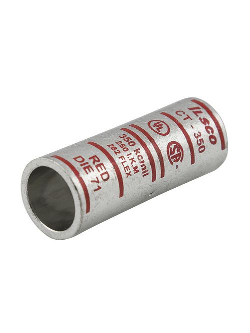 ILSCO CT-600 UL Listed 600 MCM Copper Compression Sleeve ILSCO CT-600 UL Listed 600 MCM Copper Compression Sleeve