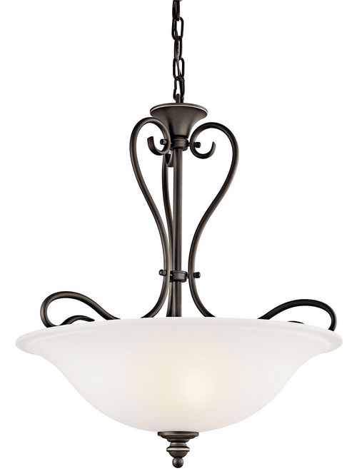 Product image for Kichler 42903OZ 100 W Bronze Incandescent Pendant Light Fixture