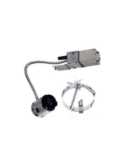 Product image for Philips Lighting 1000LVR 5 Inch 42 to 75 12 Volt Galvanized Steel Non-IC Remodel Halogen Recessed Downlight Frame-In Kit