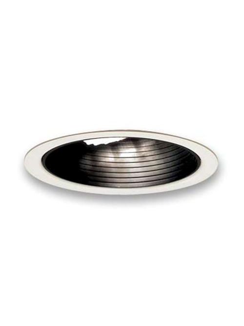 Product image for Philips Lighting 1027 5 Inch Black/White Round Adjustable Step Baffle Reflector Downlight Trim