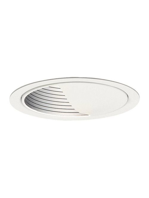 Product image for Philips Lighting 1035WH 5 Inch White Round Step Baffle Wall Wash Reflector Downlight Trim