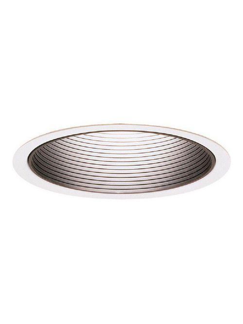 Product image for Philips Lighting 1005 5 Inch Matte Black Round Step Baffle Reflector Recessed Downlight Trim