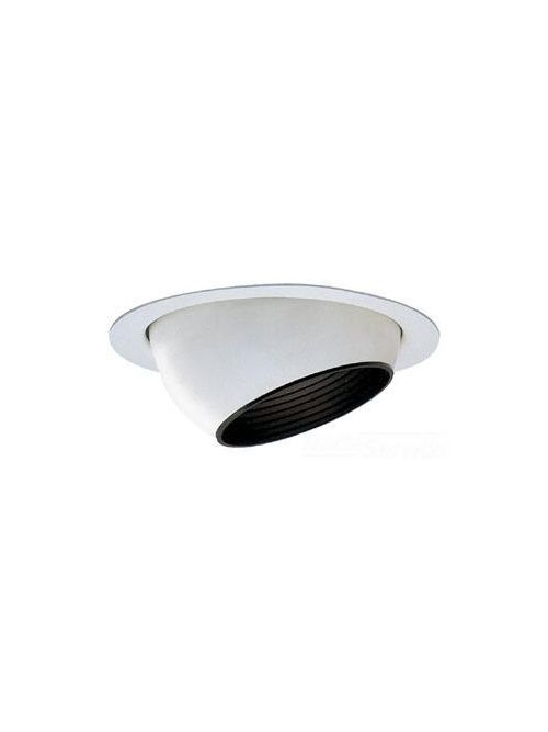 Product image for Philips Lighting 2022LV 3.75 Inch Black/White Round Step Baffle Eyeball Reflector Downlight Trim