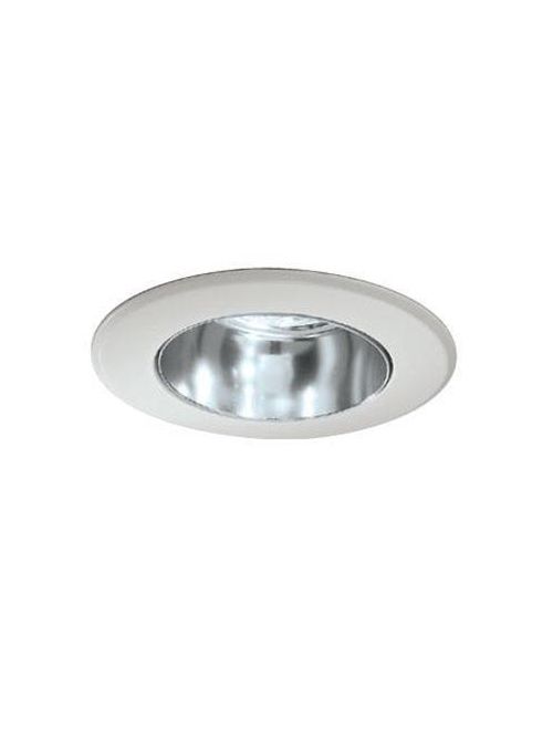 Product image for Philips Lighting 404CLX 4.75 Inch 75 W MR16 Specular Clear/White 22 Gauge Cold Rolled Steel Round Reflector Downlight Trim
