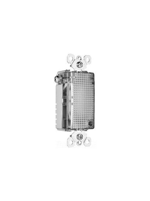 Product image for Pass & Seymour TMHWL-ECC 120 VAC Clear LED Enhanced Decorator Full Hallway Night Light