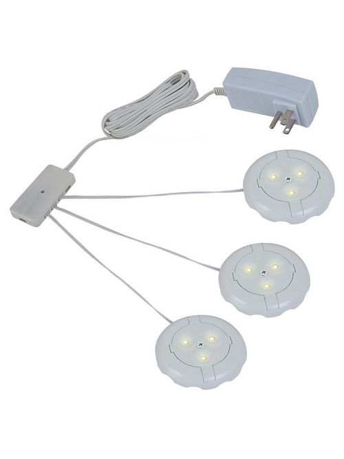 Product image for Sea Gull Lighting 98853SW-15 3-Lamp 13.5 W 12 Volt White LED Disk Lighting Kit