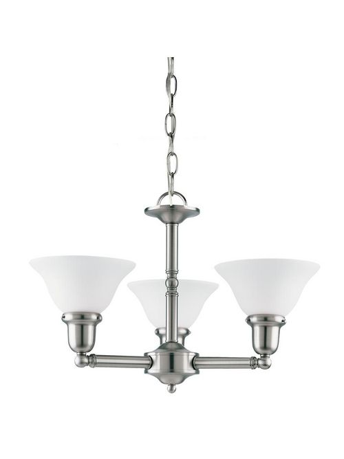 Product image for Sussex 3 Light Chandelier - Brushed Nickel