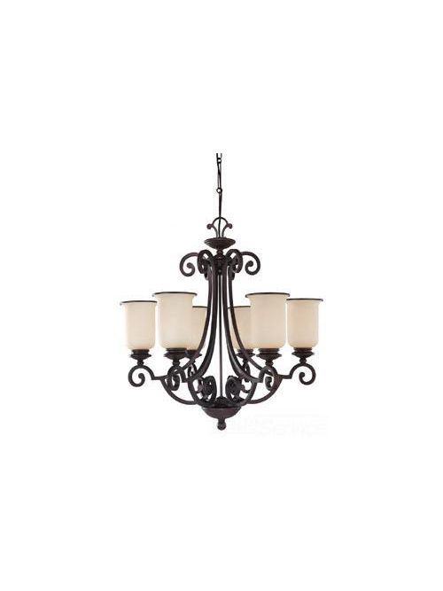 Product image for Sea Gull Lighting 31146-814 6-Light Misted Bronze Chandelier