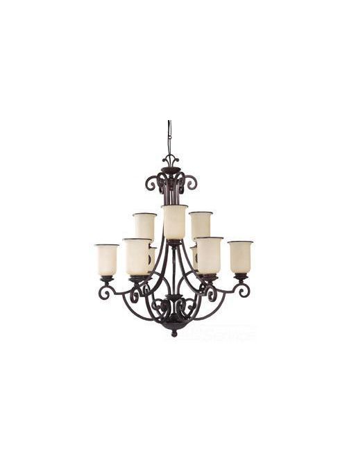 Product image for Sea Gull Lighting 31147-814 9-Light Misted Bronze Chandelier
