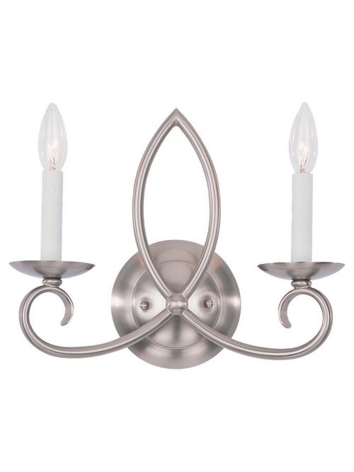 Product image for Sea Gull Lighting 41074-962 2-Light Brushed Nickel Wall Fixture