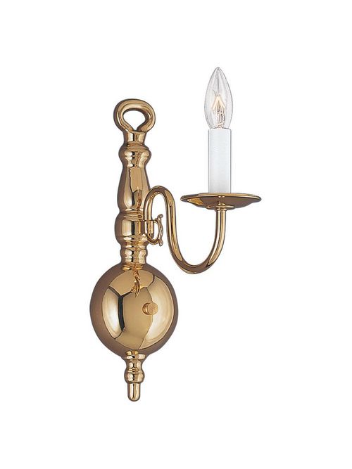 Product image for Sea Gull Lighting 4178-02 60 W Polished Brass Wall Sconce