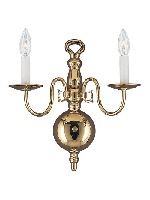 Product image for Sea Gull Lighting 4179-02 2-Light Polished Wall Sconce