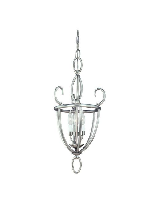 Product image for Sea Gull Lighting 51074-962 3-Lamp 60 W 120 Volt Brushed Nickel Candelabra Torpedo Hall/Foyer Light Fixture