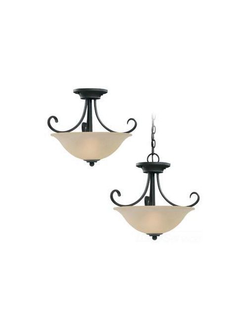 Product image for Sea Gull Lighting 51120-814 2-Light Semi Flush Convertible Lighting Fixture