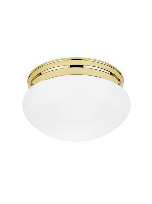 Product image for Sea Gull Lighting 5328-02 2-Lamp 8/13.5/60 W 120 Volt Polished Brass Medium A19 Ceiling Flush Mount Light Fixture