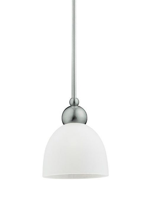 Product image for Sea Gull Lighting 61035-962 1-Lamp 8/13.5/100 W 120 Volt Brushed Nickel Medium A19 Pendant Light Fixture